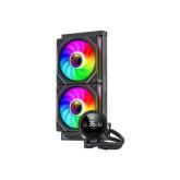Cooler procesor Gamemax IceBurg 240 Digital, ARGB LED, 2 x 120mm, Black