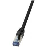 Patchcord Logilink CQ6025, S/FTP, Cat6a, 0.5m, Black