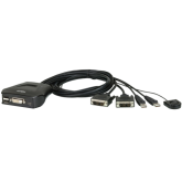Switch KVM ATEN CS22D, 2-Port, USB DVI, Remote port selector (1.8m)