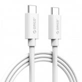 Cablu de date Orico CTC100-10-WH, USB-C - USB-C, 1m, White