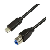 Cablu Logilink CU0163, USB-C male - USB-B male, 2m, Black