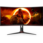 Monitor LED Curbat AOC CU34G2XP/BK, 34inch, 3440x1440, 1ms GTG, Black-Red