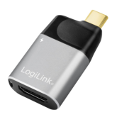 Adaptor Logilink CUA0203, USB-C male - USB-C female + HDMI male,  Gray