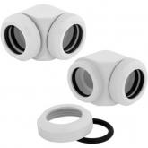 Conectori watercooling Hydro X Series XF Hardline 14mm OD Fittings Twin Pack, White