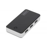 Hub USB Digitus by Assmann DA-70231, 4x USB 3.0, Black-White
