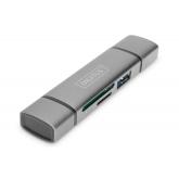 Card Reader Digitus by Assmann DA-70886, USB-A/USB-C, Black