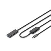 Cablu Digitus by Assmann DA-73111, USB-C 3.1 male - USB-A 3.1 female, 10 m, Black