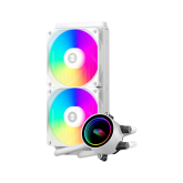 Cooler procesor PcCOOLER DA240 ARGB, ARGB LED, 2 x 120 mm, White