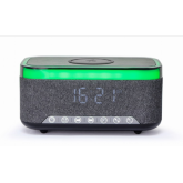 Radio cu ceas Gembird Wireless charging function, Black - Gray