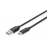 Cablu de date Digitus by Assmann DB-300136-010-S, USB-C - USB, 1m, Black