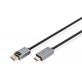 Cablu Digitus by Assmann DB-340202-018-S, DisplayPort male - HDMI male, 1.8m, Black