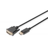Cablu Digitus by Assmann DB-340301-020-S, DisplayPort male - DVI-D 24+1 male, 2m, Black