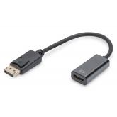 Adaptor Digitus by Assmann DB-340400-001-S, DisplayPort - HDMI, 0.15m, Black
