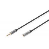Cablu Digitus by Assmann DB-510210-018-S, 3.5mm jack male - 3.5mm jack female, 1.8m, Black