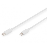 Cablu de date Digitus by Assmann DB-600109-020-W, USB 2.0 male - Lightning, 2m, White