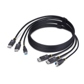Cablu KVM Startech DDU1226-KVM-CABLE, 2 x DisplayPort + USB-A - 2 x DisplayPort + USB-B, 1.8 m, Black