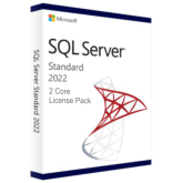 Microsoft SQL Server 2022 Standard Core, 2 Core License Pack, 1 User, 1 Device, Perpetual