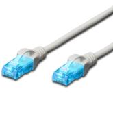 Patch Cord Digitus by Assmann DK-1511-0025, U/UTP, Cat. 5e, 0.25m, Grey