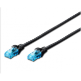 Patch Cord Digitus by Assmann DK-1511-010/BLACK, U/UTP, Cat5e, 1m, Black