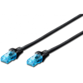 Patch Cord Digitus by Assmann DK-1512-100/BL, U/UTP, Cat5e, 10m, Black