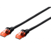 Patch Cord Digitus by Assmann DK-1617-0025/BL, U/UTP, Cat6, 0.25m, Black