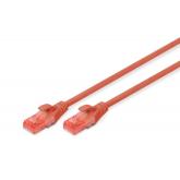 Patch Cord Digitus by Assmann DK-1617-005/R, U/UTP, Cat6, 0.5m, Red