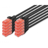 Patch Cord Digitus by Assmann DK-1617-050-BL-10, U/UTP, Cat6, 5m, Black, 10buc