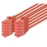 Patch Cord Digitus by Assmann DK-1617-050-R-10, U/UTP, Cat6, 5m, Red, 10buc
