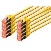 Patch Cord Digitus by Assmann DK-1644-005-Y-10, S/FTP, Cat6, 0.5m, Yellow, 10 bucati