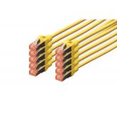 Patch Cord Digitus by Assmann DK-1644-020-Y-10, S/FTP, Cat6, 2m, Yellow, 10 bucati