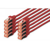 Patch Cord Digitus by Assmann DK-1644-050-R-10, S/FTP, Cat6, 5m, Red, 10buc