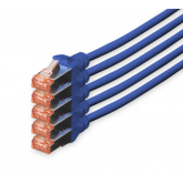 Patch Cord Digitus by Assmann DK-1644-100-B-5, S/FTP, Cat6, 10m, Blue, 5buc
