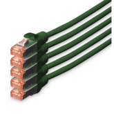 Patch Cord Digitus by Assmann DK-1644-100-G-5, S/FTP, Cat6, 10m, Green, 5buc