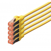 Patch Cord Digitus by Assmann  DK-1644-100-Y-5, S/FTP, Cat6, 10m, Yellow, 5buc