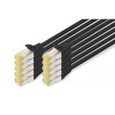 Patch Cord Digitus by Assmann DK-1644-A-0025-BL-10, S/FTP, Cat6a, 0.25m, Black, 10 bucati
