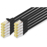 Patch Cord Digitus by Assmann DK-1644-A-005-BL-10, S/FTP, Cat6a, 0.5m, Black, 10 bucati