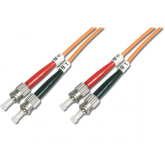 Patch Cord Fibra Optica Digitus by Assmann DK-2511-10, Multi-Mode, OM3, Duplex ST - Duplex ST, 10 m