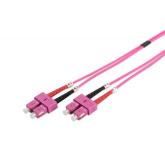 Patchcord Fibra Optica Assmann Digitus DK-2522-01-4, SC - SC, 1m, Erika Violet