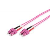 Patch Cord Fibra Optica Digitus by Assmann DK-2522-02-4, Multi-Mode, OM4, Duplex SC/UPC - SC/UPC, 2 m