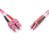 Patch Cord Fibra Optica Digitus by Assmann DK-2532-02-4, Multi-Mode, OM4, Duplex LC - Duplex SC, 2 m