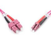 Patch Cord Fibra Optica Digitus by Assmann DK-2532-10-4, Multi-Mode, OM4, Duplex LC - Duplex SC, 10 m