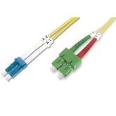 Patch Cord Fibra Optica Digitus by Assmann DK-292SCA3LC-03, Single-Mode, OS2, Duplex SC/APC - Duplex LC/PC, 3 m