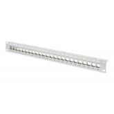 Patch Panel Digitus by Assmann DN-91410, 19inch, 1U, 24 porturi, Cat6a, Keystone, Light Grey