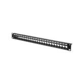 Patch Panel Digitus by Assmann DN-91411, 19inch, 1U, 24 porturi, Keystone, Black