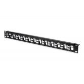 Patch Panel Digitus by Assmann DN-91412, 19inch, 1U, 24 porturi, Keystone, Black