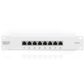 Patch Panel Digitus by Assmann DN-91608S-G, 10inch, 1U, 8 porturi, Cat6, STP, White