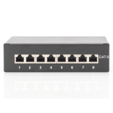 Patch Panel Digitus by Assmann DN-91608SD, 10inch, 1U, 8 porturi, Cat6, STP, Black