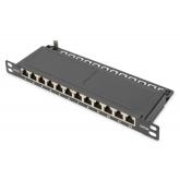 Patch Panel Digitus by Assmann DN-91612S-SL-EA, 10inch, 0.5U, 12 porturi, Cat6a, STP, Black