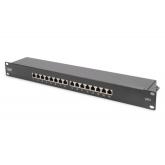 Patch Panel Digitus by Assmann DN-91616S-B, 19inch, 1U, 16 porturi, Cat6, STP, Black