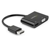 Adaptor Startech DP2VGAHD20, Displayport - HDMI + VGA, Black